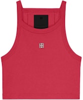 (Women) GIVENCHY SS24 Solid Color Round Neck Logo Crop Tank Top Raspberry. BW70E63YHY-621 (Women) GIVENCHY SS24 Solid Color Round Neck Logo Crop Tank Top Raspberry. BW70E63YHY-621