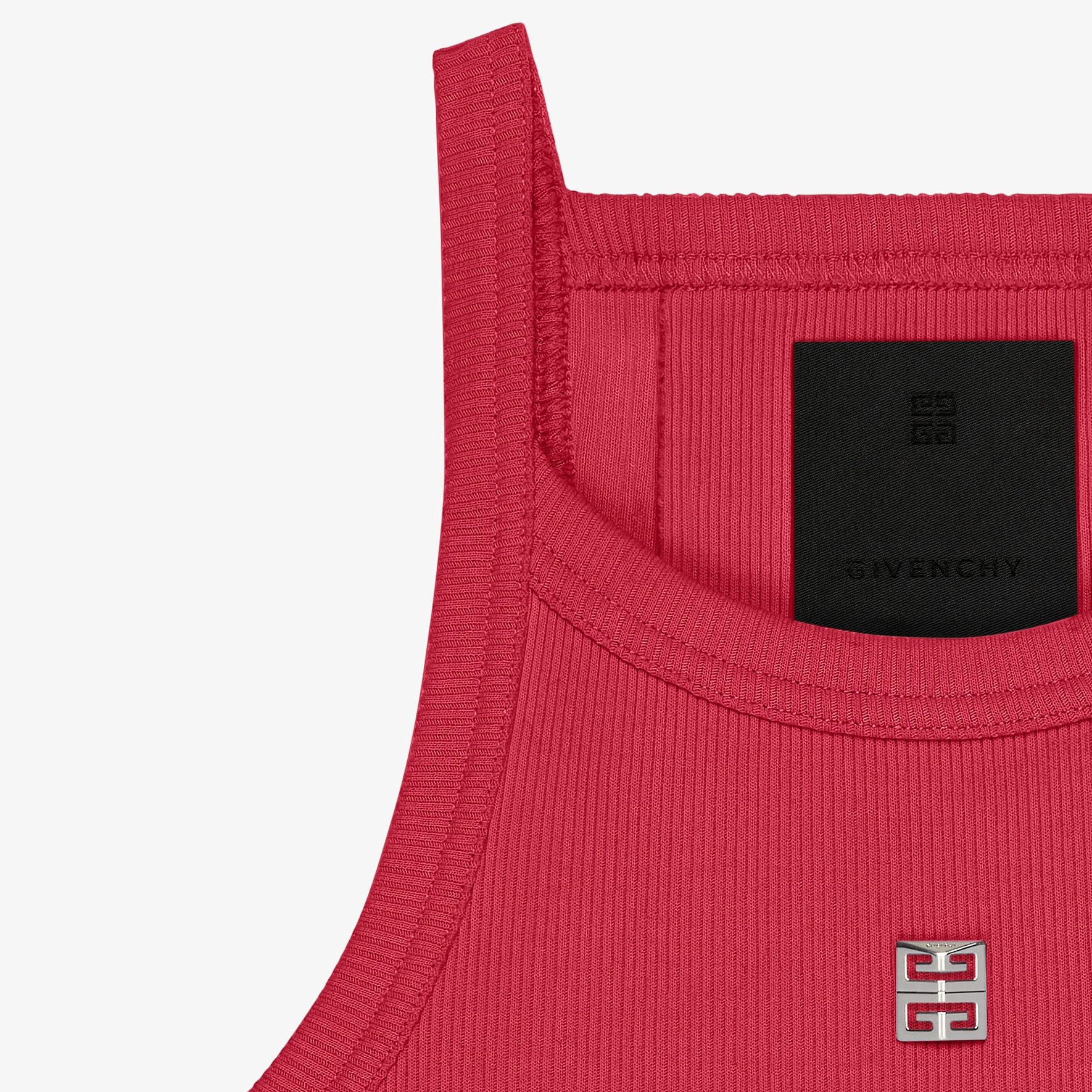 Purchase (W) 지방시 SS24 라운드넥 로고 크롭 탱크탑 라즈베리. BW70E63YHY-621