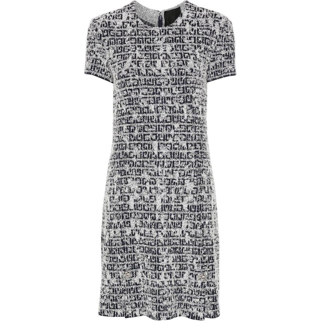 (Women) GIVENCHY SS24 All-Over Print Midi T-Shirt Dress Women’s Black. BW224W4ZME