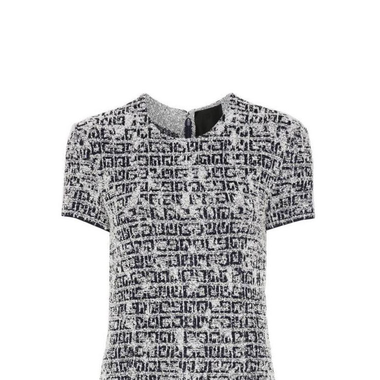 Sizing (W) ジバンシィ SS24 オールオーバープリント ミディTシャツドレス レディース ブラック. BW224W4ZME