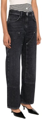 (W) GIVENCHY SS24 Jeans Hitam Wanita High-Waist Zipper Straight-Leg Faded BW513G5Y7E-011 Purchase (W) GIVENCHY SS24 Jeans Hitam Wanita High-Waist Zipper Straight-Leg Faded BW513G5Y7E-011