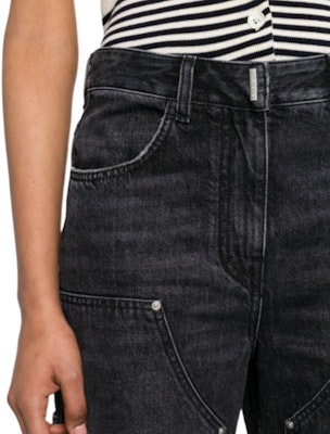 (W) GIVENCHY SS24 Jeans Hitam Wanita High-Waist Zipper Straight-Leg Faded BW513G5Y7E-011 Details for (W) GIVENCHY SS24 Jeans Hitam Wanita High-Waist Zipper Straight-Leg Faded BW513G5Y7E-011