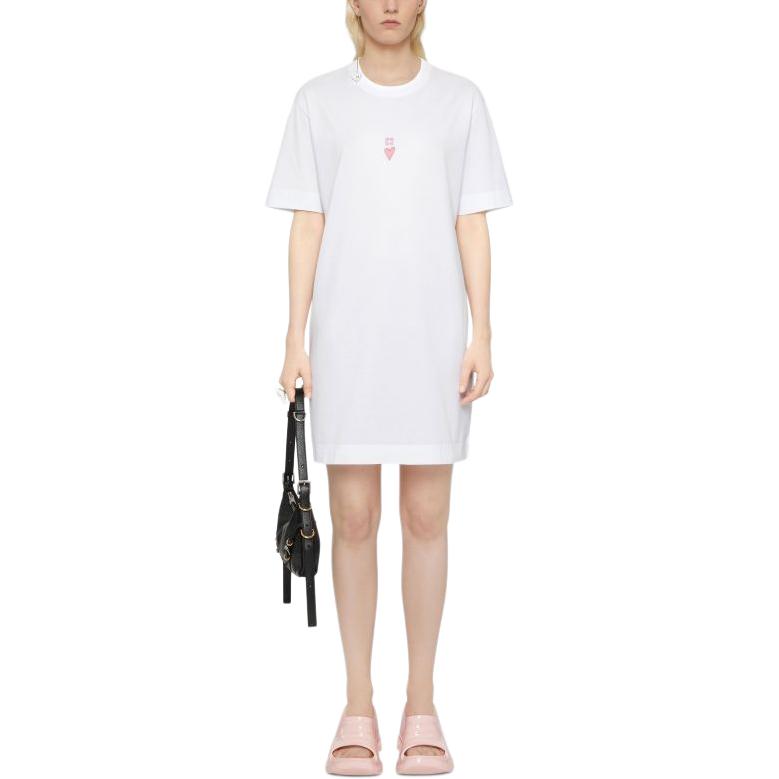 Lookbook (W) 纪梵希 SS24 爱心标志刺绣短袖迷你连衣裙 女款 白色 BW20AH3YEH-149