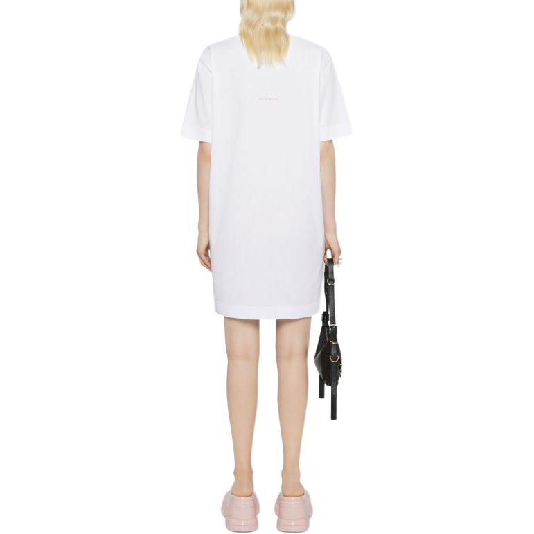 Shop (W) 纪梵希 SS24 爱心标志刺绣短袖迷你连衣裙 女款 白色 BW20AH3YEH-149