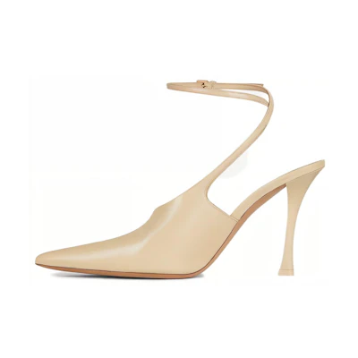 (W) Givenchy Studded Pointed-Toe Block Heel 'Gold'