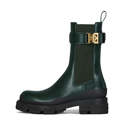 (W) Givenchy Terra Leather Chelsea Boot 'Green'