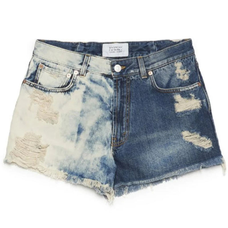 (Women) Givenchy Vintage Straight Denim Casual Shorts Blue - BW50J550JQ-415