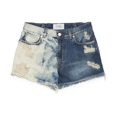 (Women) Givenchy Vintage Straight Denim Casual Shorts Blue - BW50J550JQ-415