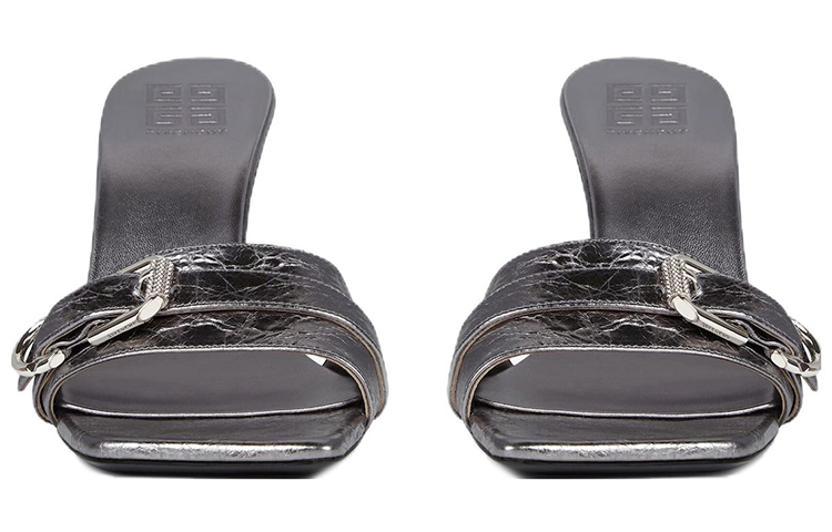 Shop (Women) Givenchy Voyou 'Silver Stiletto Sandals' BE307LE1QP-070