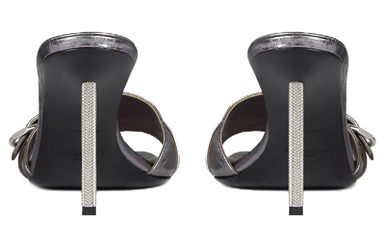 Purchase (Women) Givenchy Voyou 'Silver Stiletto Sandals' BE307LE1QP-070