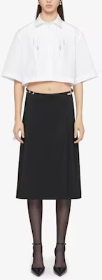(W) GIVENCHY Voyou SS24 Hitam Skirt Midi Kasual Pinggang Sederhana. BW40TR14L1-001 Lookbook (W) GIVENCHY Voyou SS24 Hitam Skirt Midi Kasual Pinggang Sederhana. BW40TR14L1-001