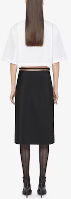 (W) GIVENCHY Voyou SS24 Hitam Skirt Midi Kasual Pinggang Sederhana. BW40TR14L1-001 Shop (W) GIVENCHY Voyou SS24 Hitam Skirt Midi Kasual Pinggang Sederhana. BW40TR14L1-001