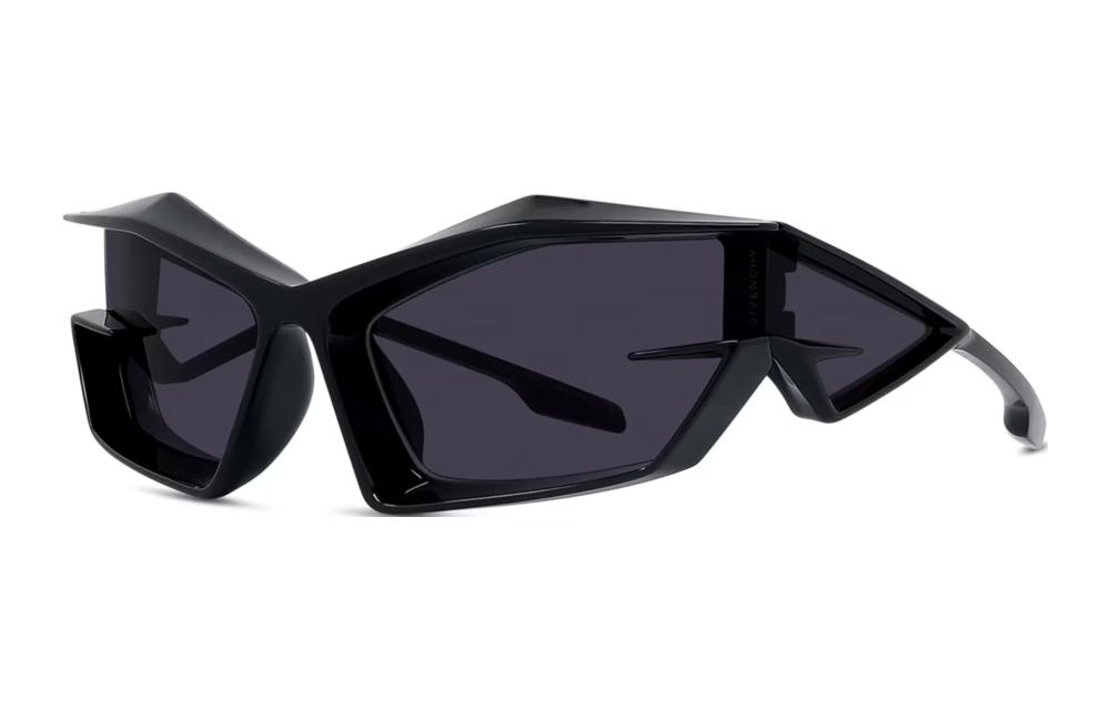 (Women) Givenchy Women’s Black Irregular Frame Sunglasses with Logo Temple. GV40049U6901A