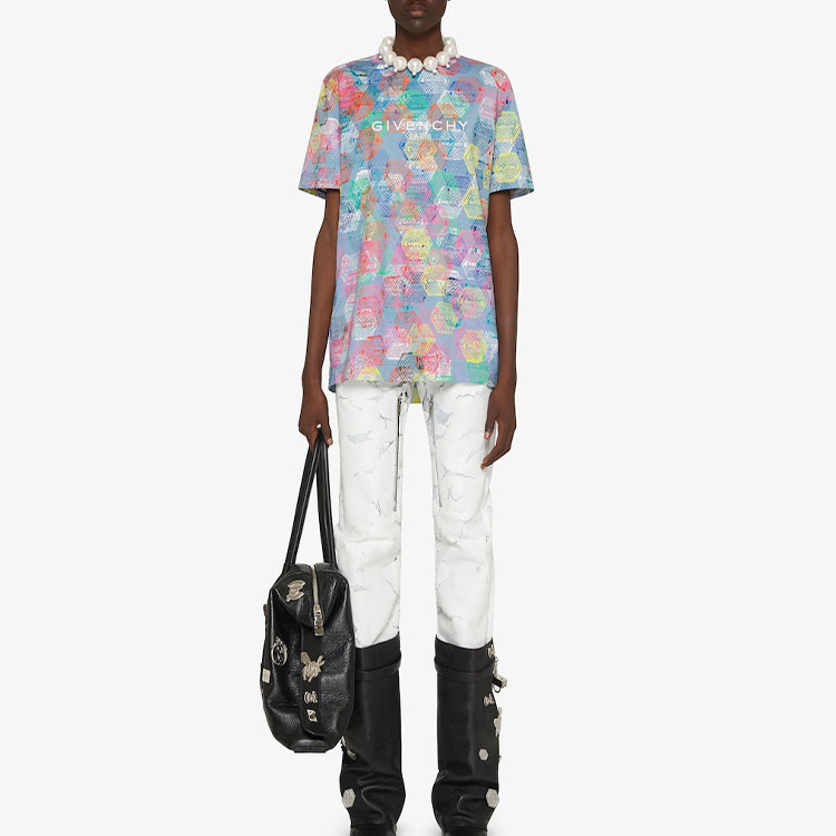 Lookbook (W) GIVENCHY x BSTROY FW22 六角形補丁印花T恤 多色款 BW709Y3Y9C-960