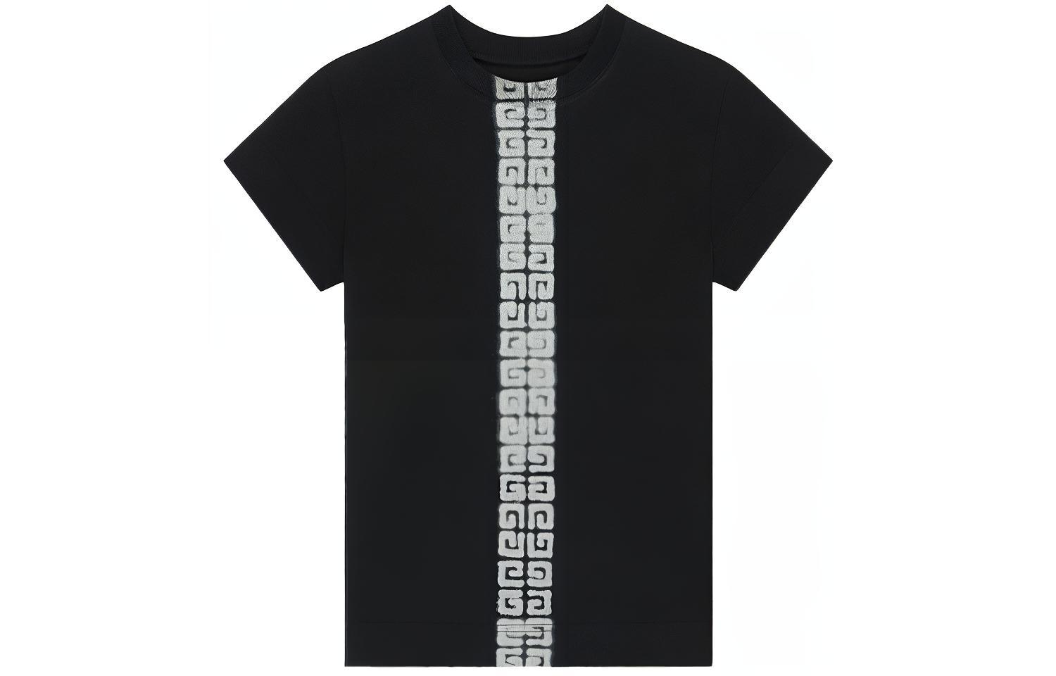 (Women) GIVENCHY Chito 4G Logo Slim Fit Black T-Shirt. BW707Y3Z8G-001