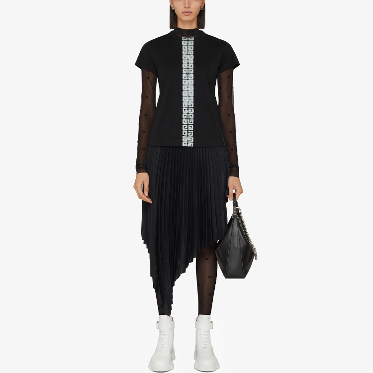 (Women) GIVENCHY Chito 4G Logo Slim Fit Black T-Shirt. BW707Y3Z8G-001 圖 3