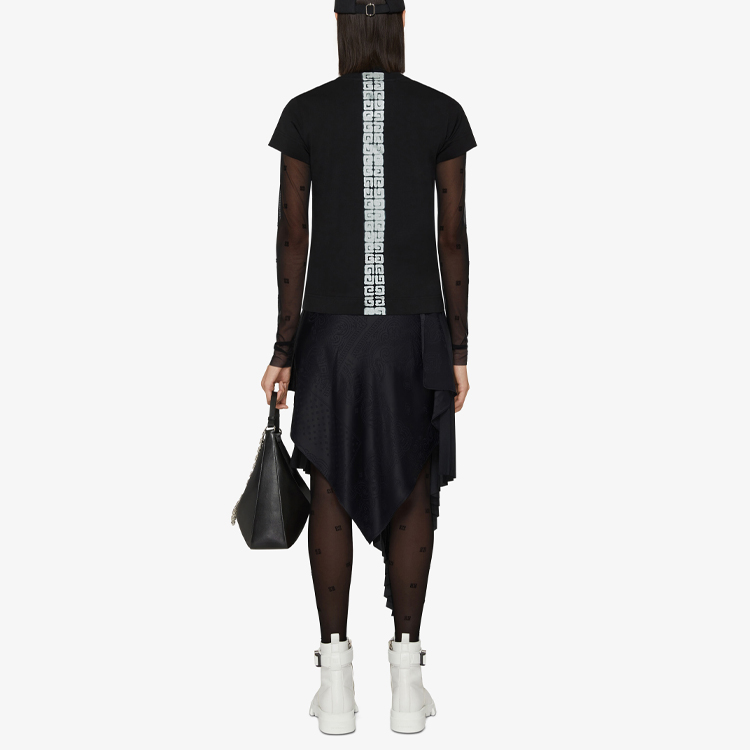 (Women) GIVENCHY Chito 4G Logo Slim Fit Black T-Shirt. BW707Y3Z8G-001 圖 4