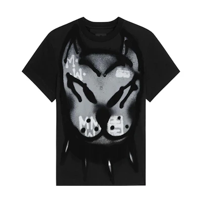 (Women) GIVENCHY Chito Black Dog Print Crewneck T-Shirt. BW707Z3ZAK-001