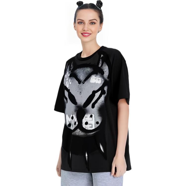 (Women) GIVENCHY Chito  Black Dog Print Crewneck T-Shirt. BW707Z3ZAK-001 圖 6