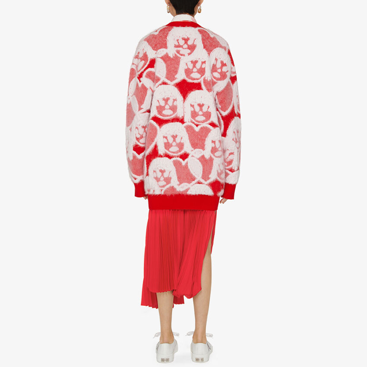 Shop (W) Givenchy x Chito FW21 Sweater Oversized Graffiti Doll Heart Wanita Merah. BW90D44ZAN-616
