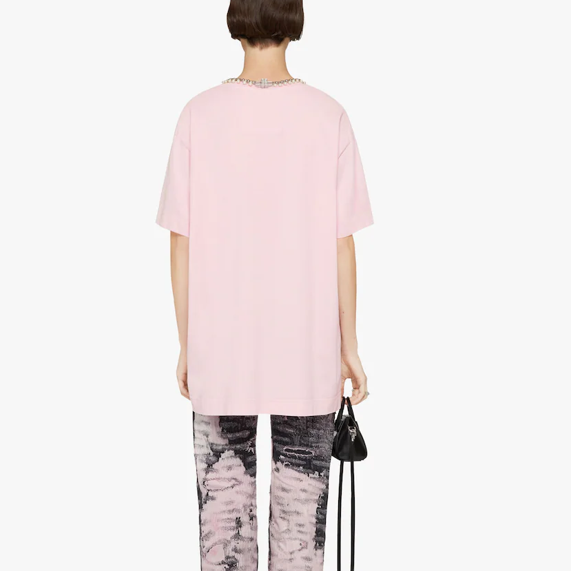(Women) Givenchy Chito SS22  Pink Dog Print Graphic Tee BW707Z3ZAK-681 圖 5