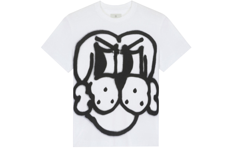 Order (W) Camiseta Blanca Givenchy x Chito SS22 de Algodón con Estampado de Perro. BW707Z3Z81-100