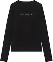 (Women) Givenchy x Chito SS22 Black Cotton Letter Print Long Sleeve T-Shirt. BW70903Z7C-001 (Women) Givenchy x Chito SS22 Black Cotton Letter Print Long Sleeve T-Shirt. BW70903Z7C-001