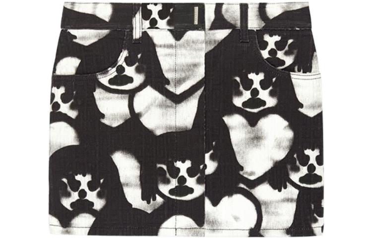 Order (W) ジバンシィ x チト SS22 フローラル ミッドライズ デニムスカート レディース ブラック BW40J350QJ-116