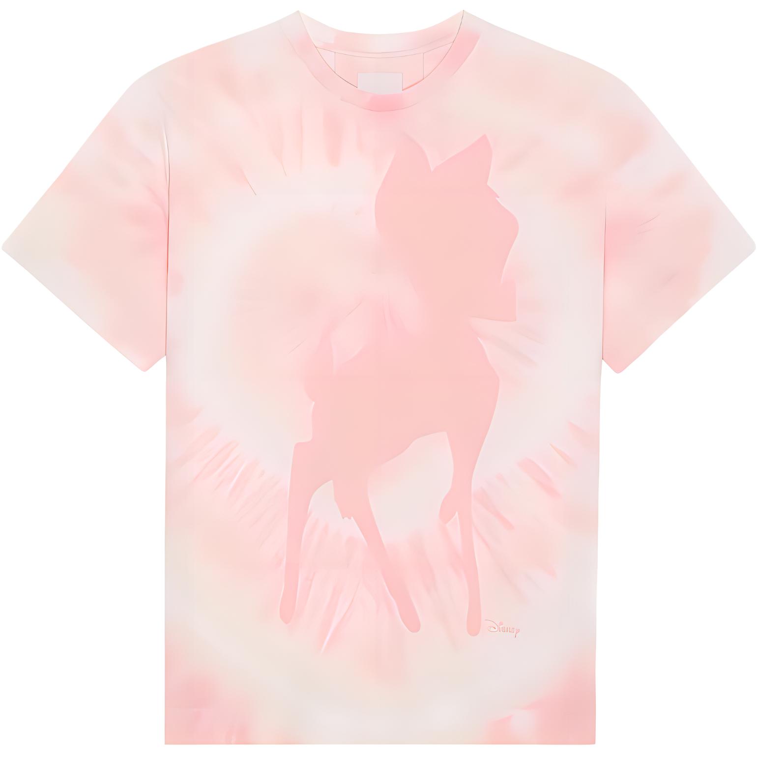 (Women) Givenchy x Disney Bambi Tie-Dye Print Pink Crewneck T-Shirt BW709Y3YFT-149