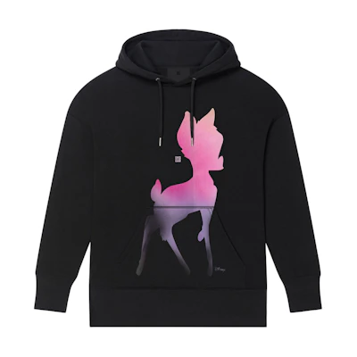 (Women) Givenchy Disney Cartoon Print Black Hoodie Casual Long Sleeve BWJ03E3YDY-001