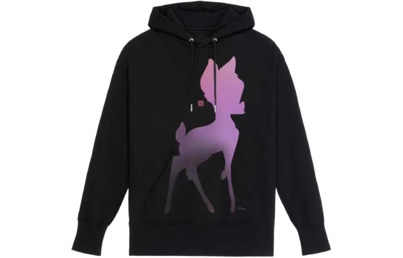 (Women) Givenchy Disney Cartoon Print Black Hoodie  Casual Long Sleeve BWJ03E3YDY-001 圖 2