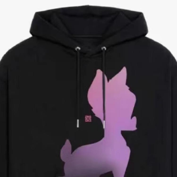 (Women) Givenchy Disney Cartoon Print Black Hoodie  Casual Long Sleeve BWJ03E3YDY-001 圖 4