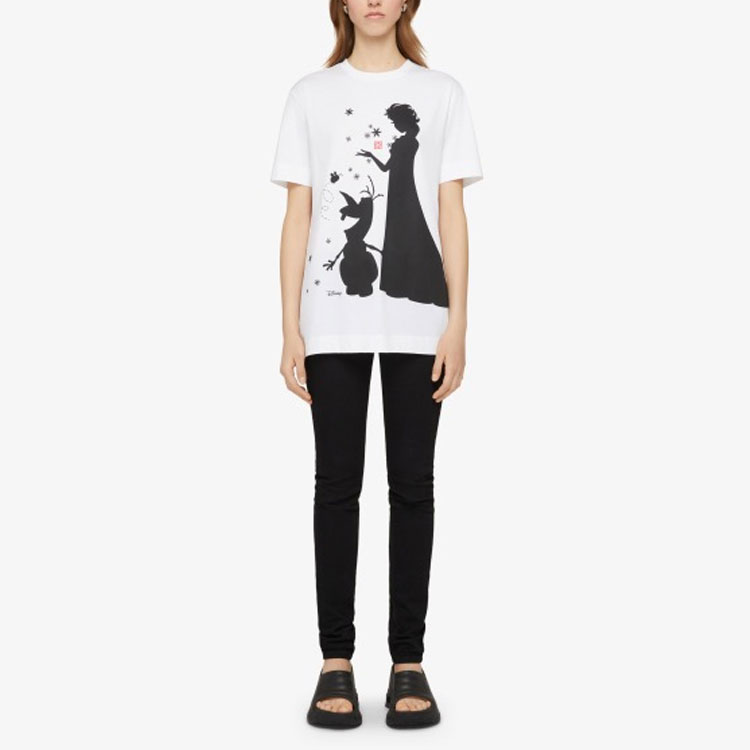 (Women) Givenchy Disney SS22 Princess Print White  Graphic Tee BW709Y3ZAU-100 圖 4