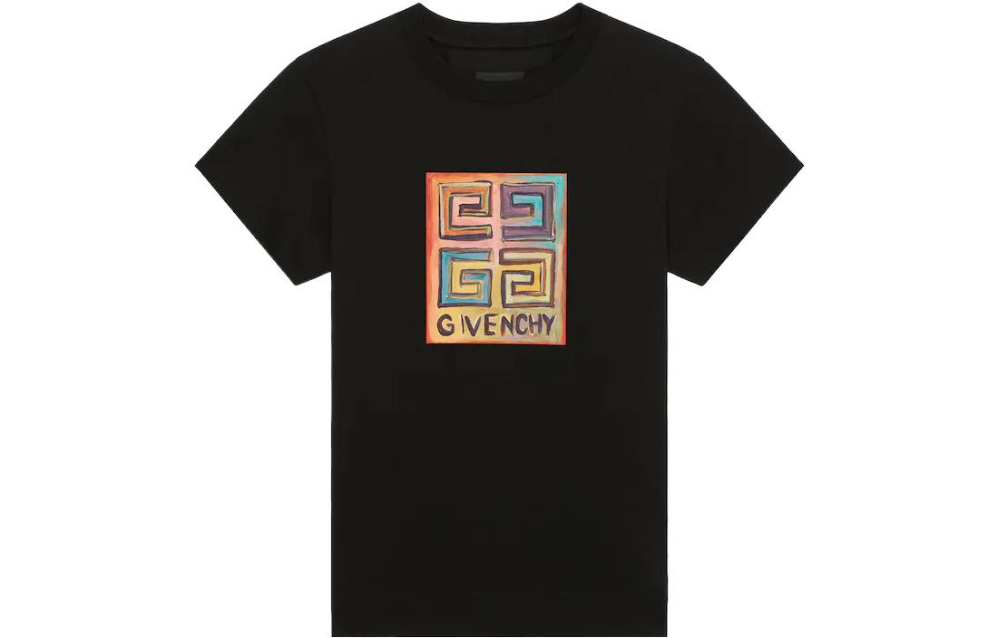 (Women) GIVENCHY Josh Smith  Slim Fit Logo Print Black Crewneck T-Shirt. BW707Y3Z96-001 圖 2