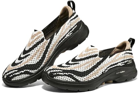 (W) スケッチャーズ GO WALK 6 DVF 黒白 124631-ZBA Lookbook (W) スケッチャーズ GO WALK 6 DVF 黒白 124631-ZBA