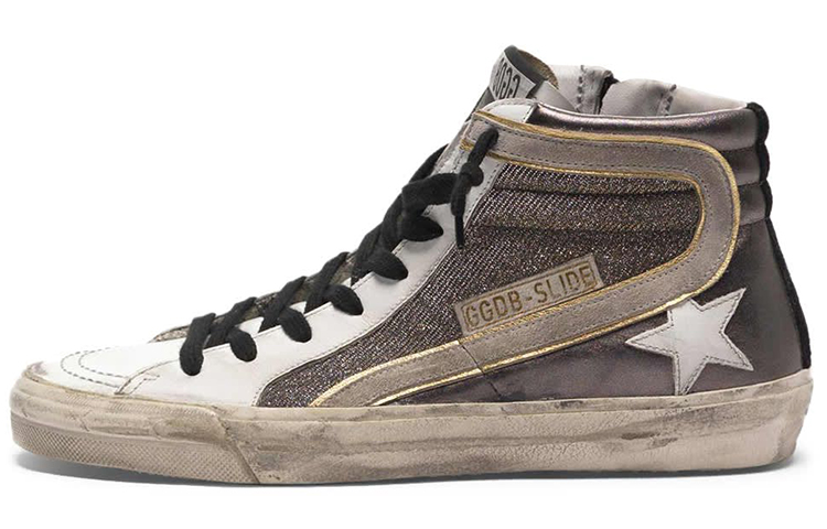 (Women) Golden Goose 'Brown White with Shimmering Insets' G35WS595.A61