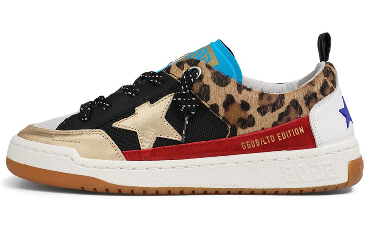 (Women) Golden Goose 'Leopard Print Gold Star' F35WS602.A9