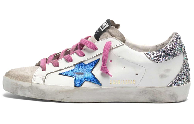 (Women) Golden Goose 'Metallic Star Glitter Heel White' G35WS590.P10
