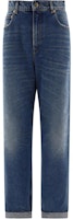 (Women) Golden Goose Minimalist Mid-Rise Straight-Leg Jeans Blue GWP00844P00062150100 (Women) Golden Goose Minimalist Mid-Rise Straight-Leg Jeans Blue GWP00844P00062150100
