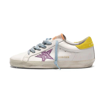 (W) Golden Goose 'White & Yellow Heel'