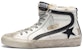 (W) Golden Goose 'Kulit Putih dengan Lapik Bulu Bebiri' G35WS595.A41