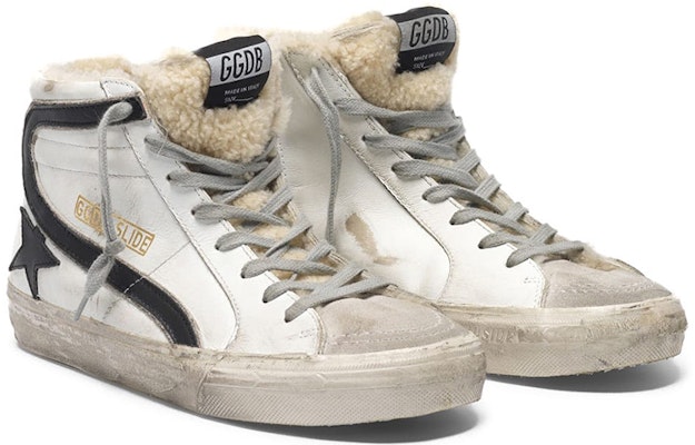 (Women) Golden Goose 'White Leather with Sheepskin Lining' G35WS595.A41 Order (Women) Golden Goose 'White Leather with Sheepskin Lining' G35WS595.A41