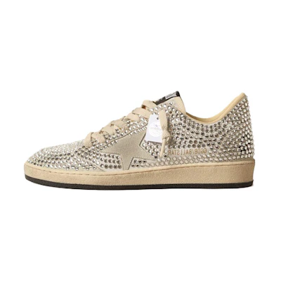 (W) Golden Goose Ball Star 'Beige Black Distressed'