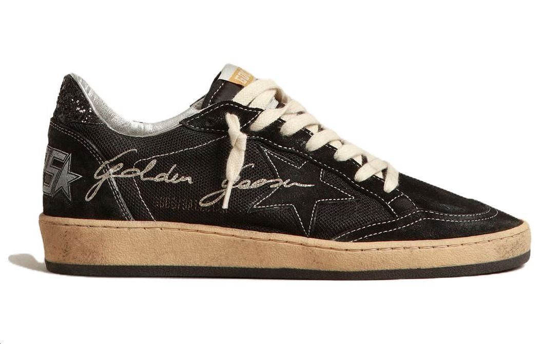 Order (W) 여성 골든구스 볼스타 '블랙 가죽 로우탑' GWF00117.F004040.90100. GWF00117.F004040.90100