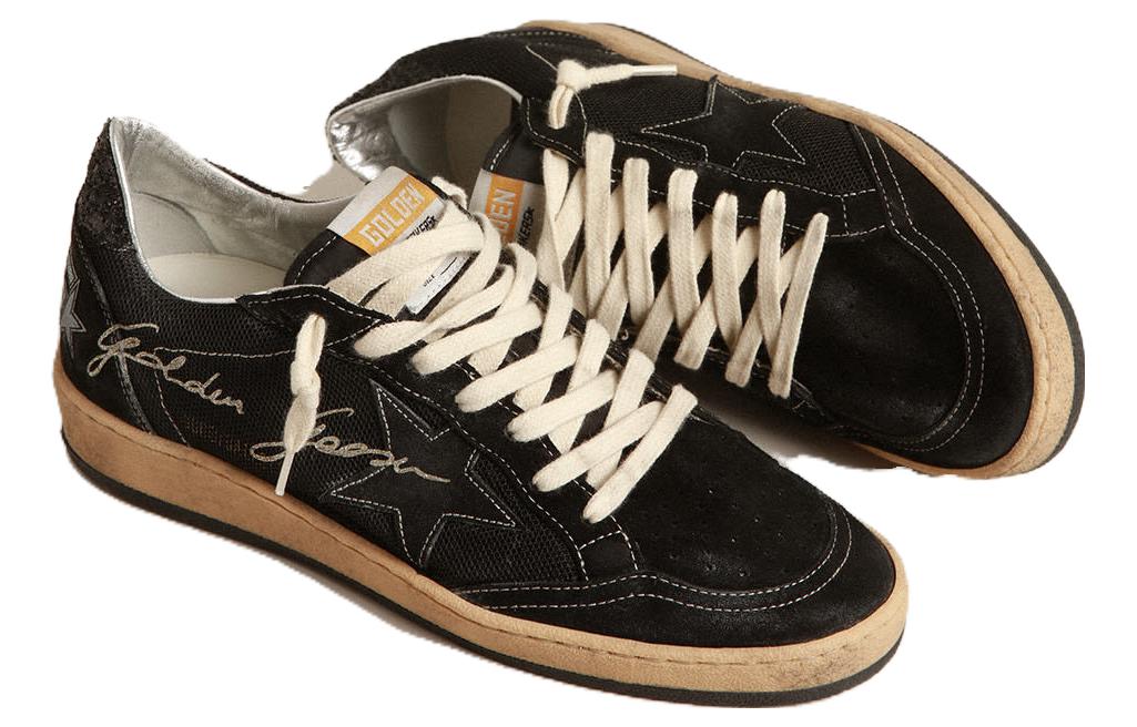 Lookbook (W) 여성 골든구스 볼스타 '블랙 가죽 로우탑' GWF00117.F004040.90100. GWF00117.F004040.90100