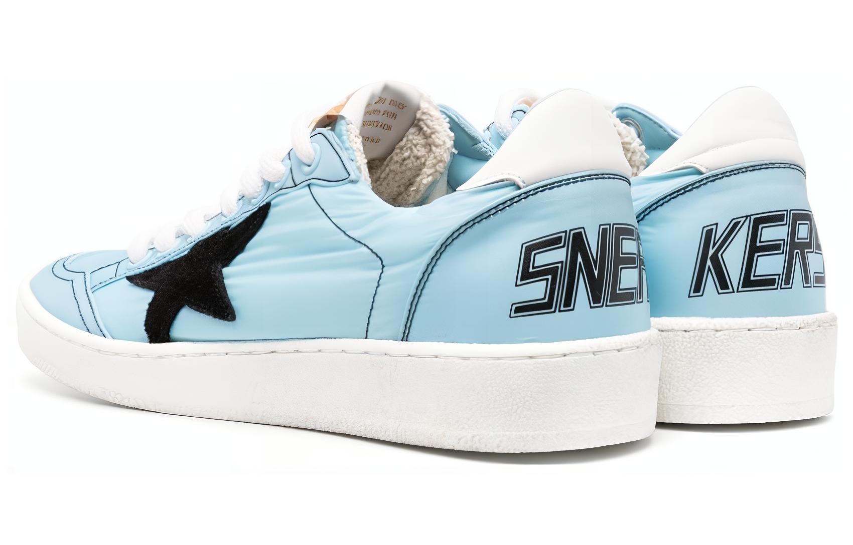 Shop (Women) Golden Goose Ball Star 'Blue Calf Leather Low-Top' GWF00117.F004392.50770