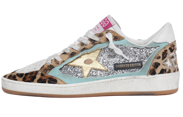(Women) Golden Goose Ball Star 'Blue White Yellow Leopard' GWF00117.F002419.81462