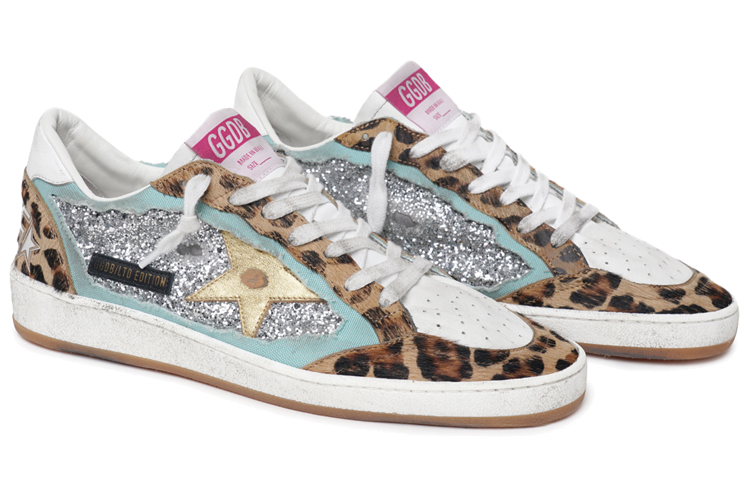 Lookbook (Women) Golden Goose Ball Star 'Blue White Yellow Leopard' GWF00117.F002419.81462