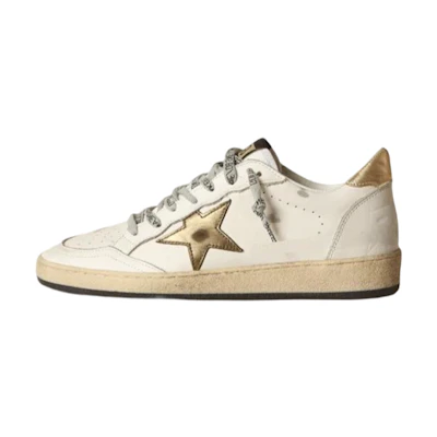 (W) Golden Goose Ball Star 'Distressed White'