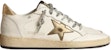 (W) Golden Goose Ball Star 'Distressed White' Putih Kusam GWF00117.F000783.80608